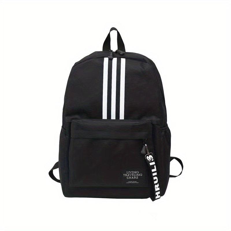 Large Capacity Preppy Backpack Canvas Lightweight School Daypack