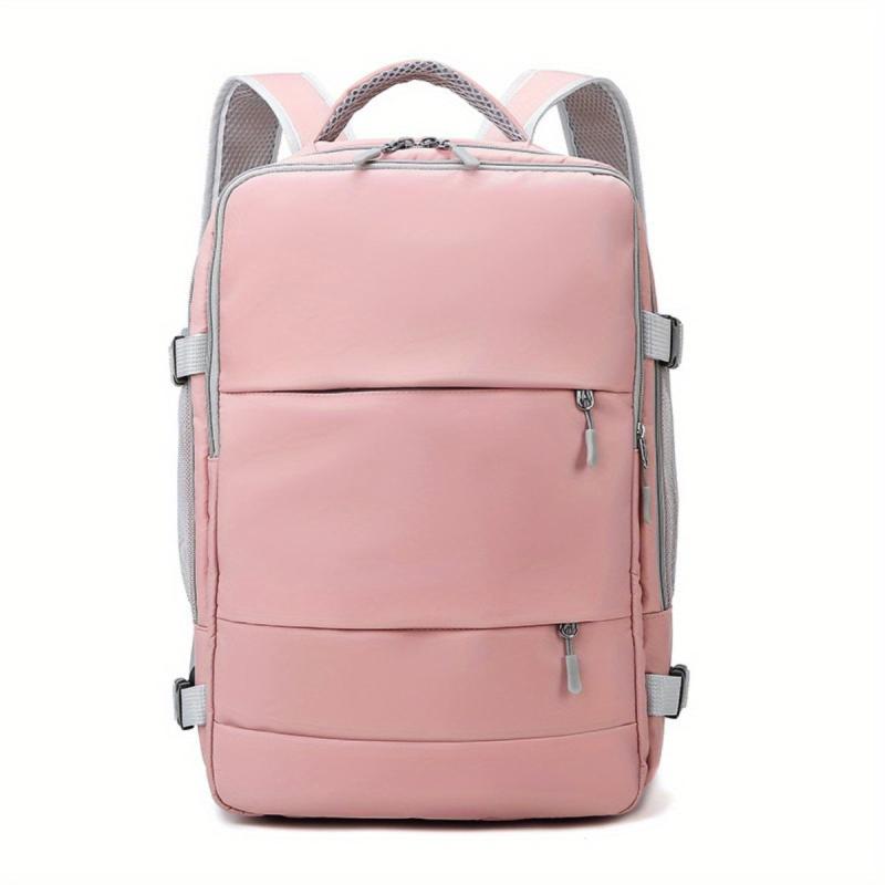 Minimalist Colorblock Backpack Carry On Travel Zipper Backpack