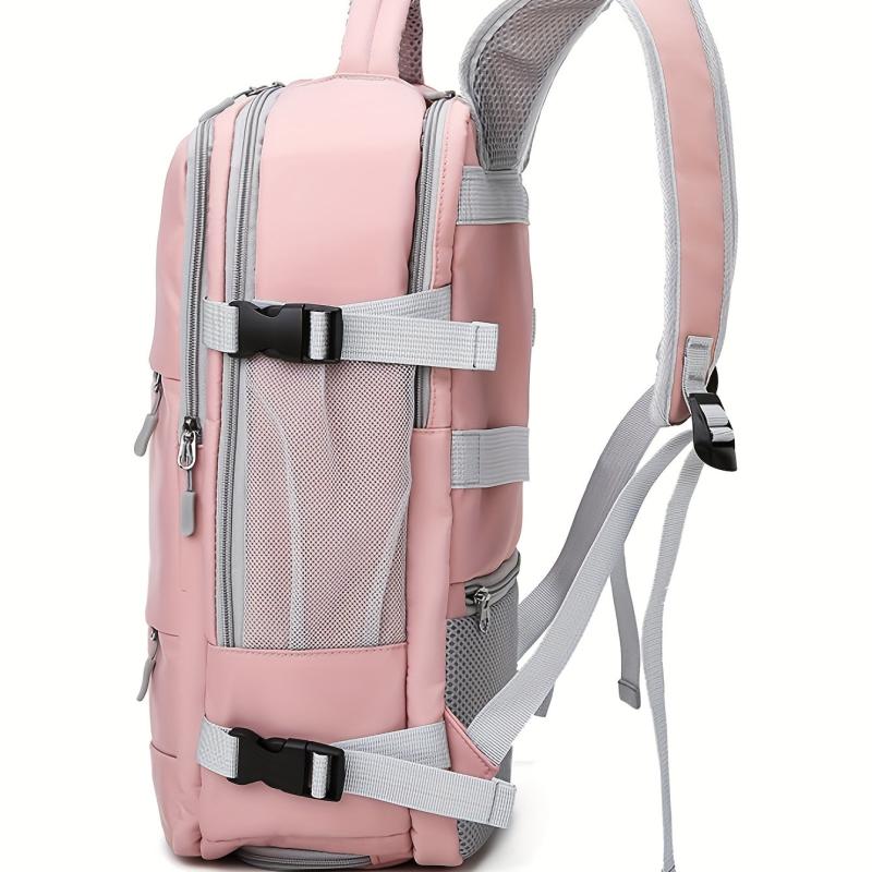 Minimalist Colorblock Backpack Carry On Travel Zipper Backpack