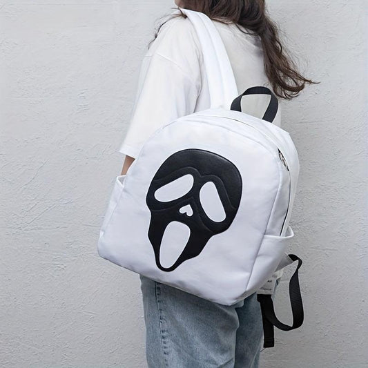 Colorblock Skull Ghost Pattern Backpack Halloween Daypack