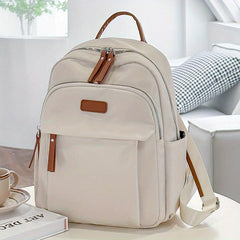 Minimalist Casual Zipper Backpack Solid Travel Daypack All Match
