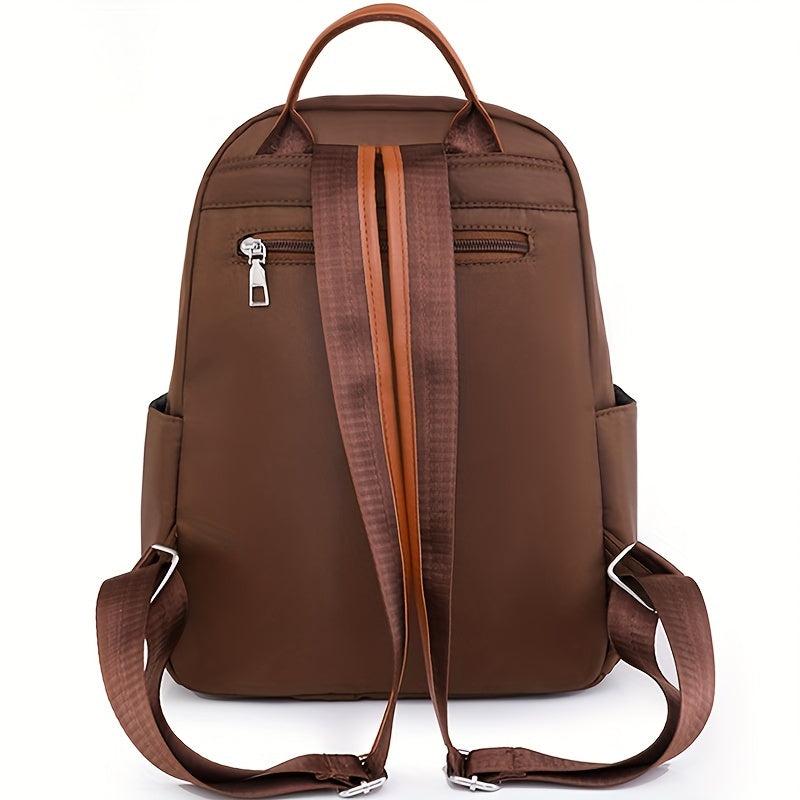 Minimalist Casual Zipper Backpack Solid Travel Daypack All Match