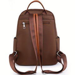 Minimalist Casual Zipper Backpack Solid Travel Daypack All Match