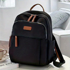 Minimalist Casual Zipper Backpack Solid Travel Daypack All Match