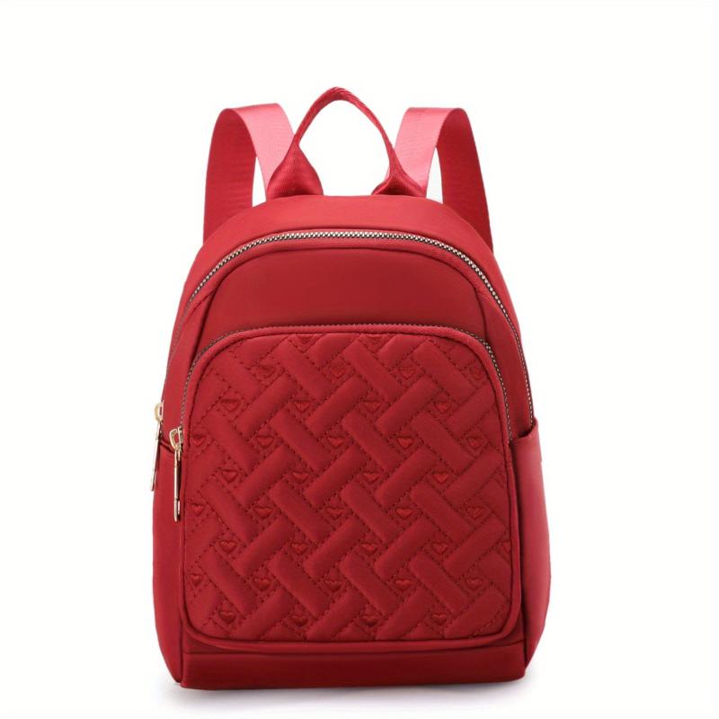 Love Embroidery Backpack Solid Casual Lightweight Daypack