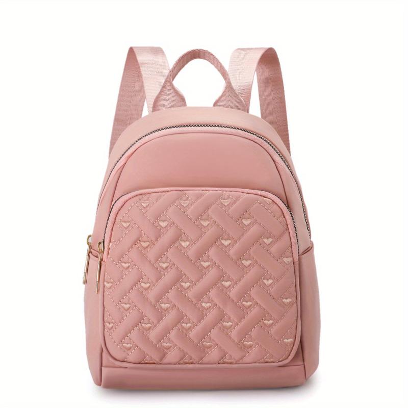 Love Embroidery Backpack Solid Casual Lightweight Daypack