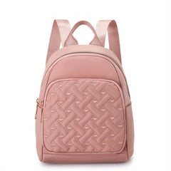 Love Embroidery Backpack Solid Casual Lightweight Daypack