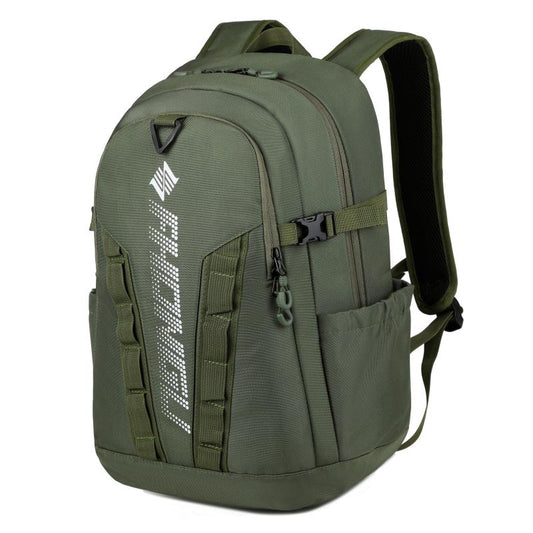 Casual Letter Print Zipper Backpack Large Capacity Travel Storage Rucksack