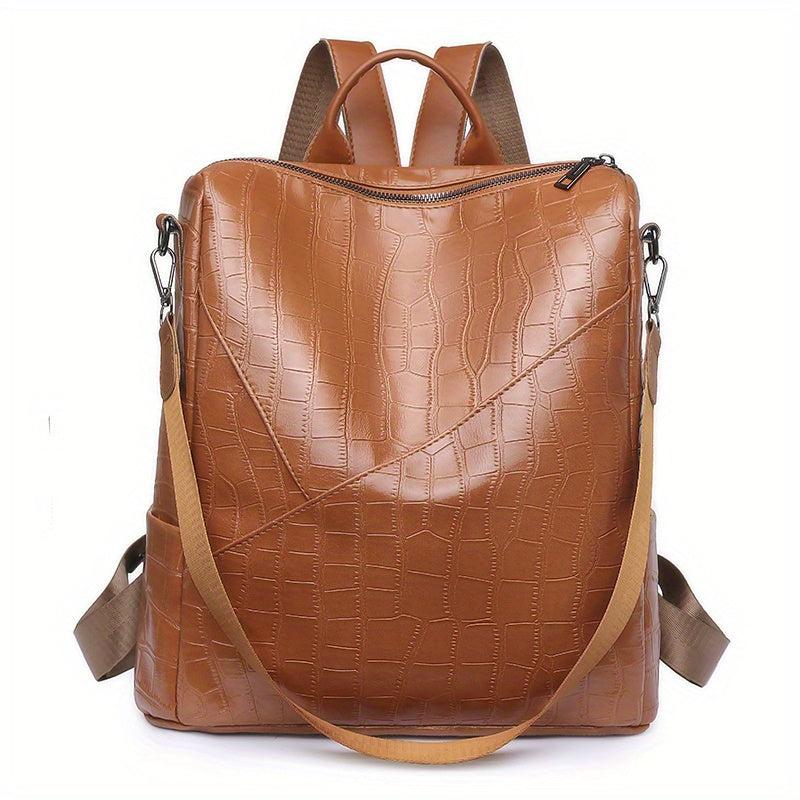 Vintage Convertible Backpack Purse Retro Travel Bag Women's Preppy Daypack