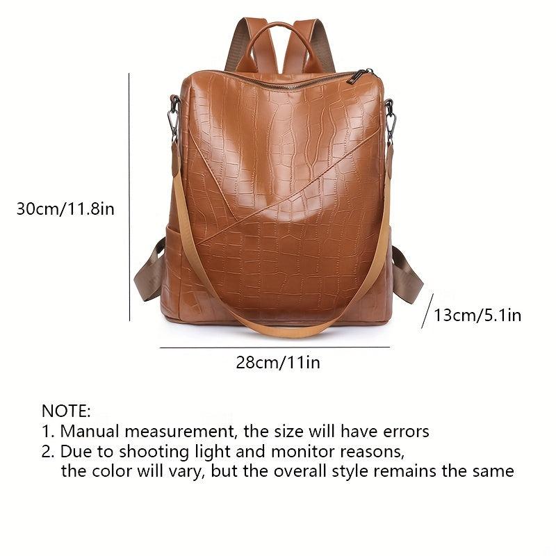 Vintage Convertible Backpack Purse Retro Travel Bag Women's Preppy Daypack