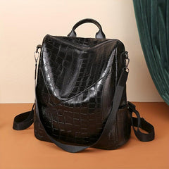 Vintage Convertible Backpack Purse Retro Travel Bag Women's Preppy Daypack