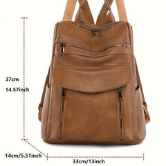 Vintage Pocket Backpack Purse Anti Theft Daypack