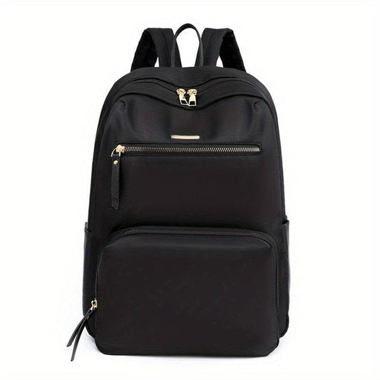 Minimalist Casual Zipper Backpack Lightweight Solid Rucksack