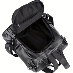 Classic Minimalist Backpack Solid Argyle Pattern Storage Travel Bag