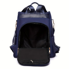 Minimalist Zipper Backpack Solid Casual Rucksack Lightweight Storage Bag