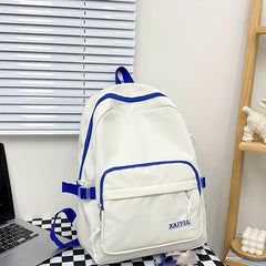 Colorblock Zipper Rucksack Large Storage Backpack Women's School Bag