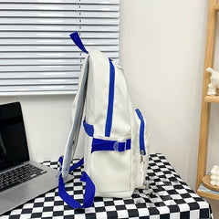 Colorblock Zipper Rucksack Large Storage Backpack Women's School Bag