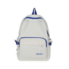 Colorblock Zipper Rucksack Large Storage Backpack Women's School Bag