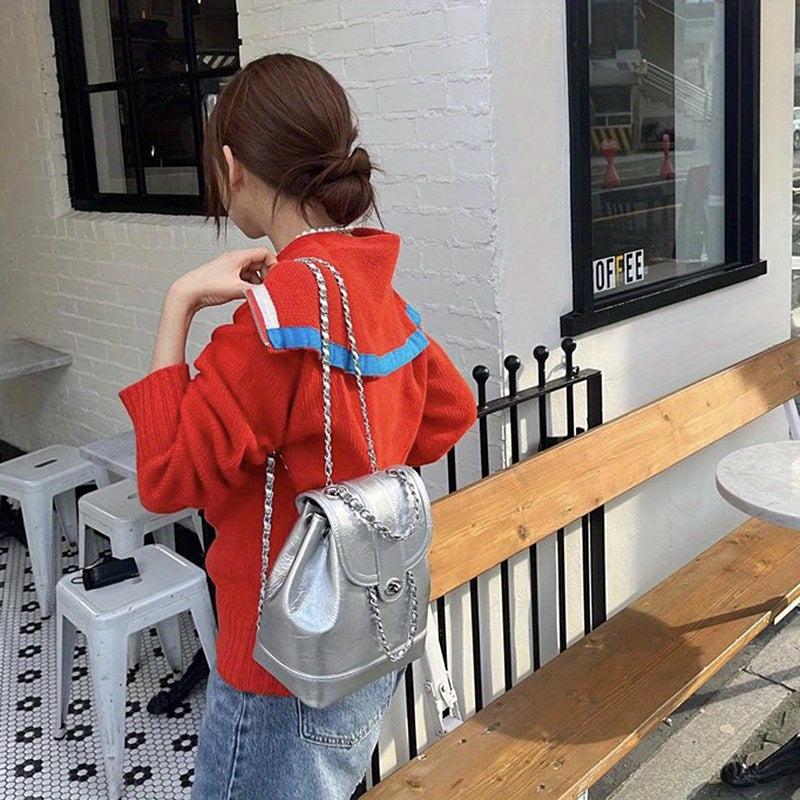 Mini Bucket Backpack PU Leather Shoulder Bag Women's Handbag