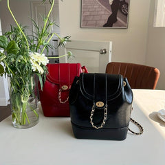 Mini Bucket Backpack PU Leather Shoulder Bag Women's Handbag