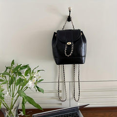 Mini Bucket Backpack PU Leather Shoulder Bag Women's Handbag