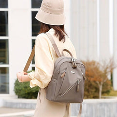 Minimalist Nylon Backpack Purse Preppy School Bag
