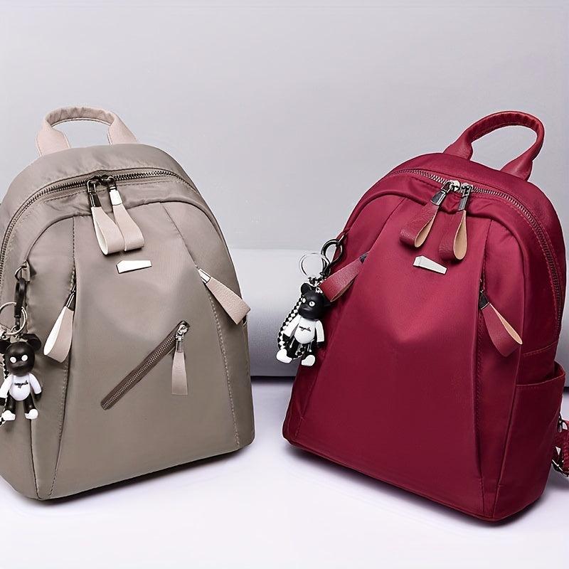 Minimalist Nylon Backpack Purse Preppy School Bag