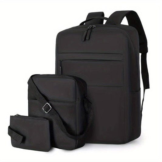 3 Pcs Casual Multifunctional Bag Sets Lightweight Laptop Backpack