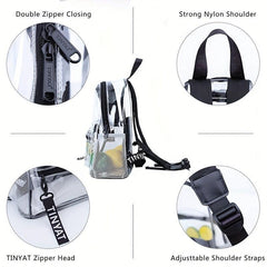 Clear PVC Backpack Waterproof Beach Bag Daypack