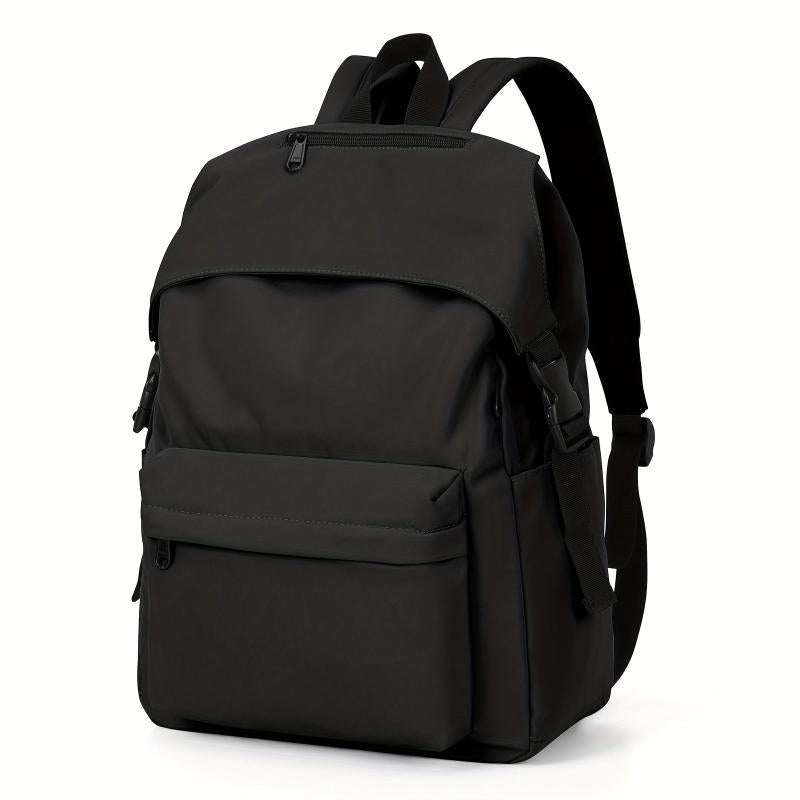 Solid Minimalist Preppy Backpack Zipper Rucksack Classic School Daypack