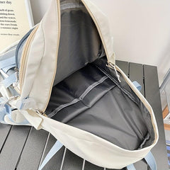 Bunny Print Backpack Laptop Compartment School Bag Travel Rucksack
