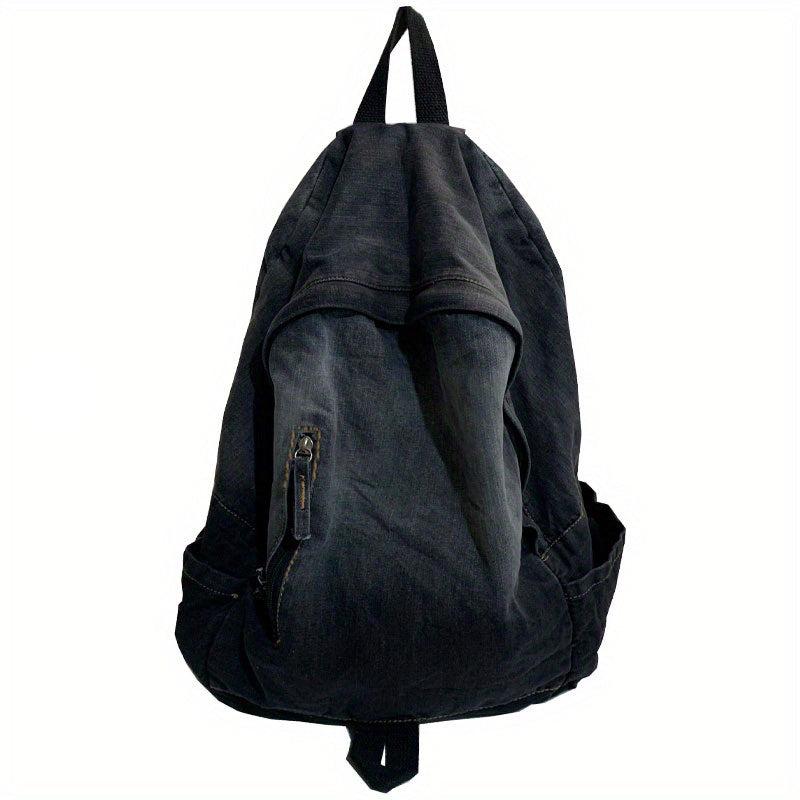 Vintage Denim Canvas Schoolbag Large Capacity Rucksack