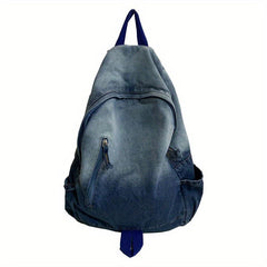 Vintage Denim Canvas Schoolbag Large Capacity Rucksack