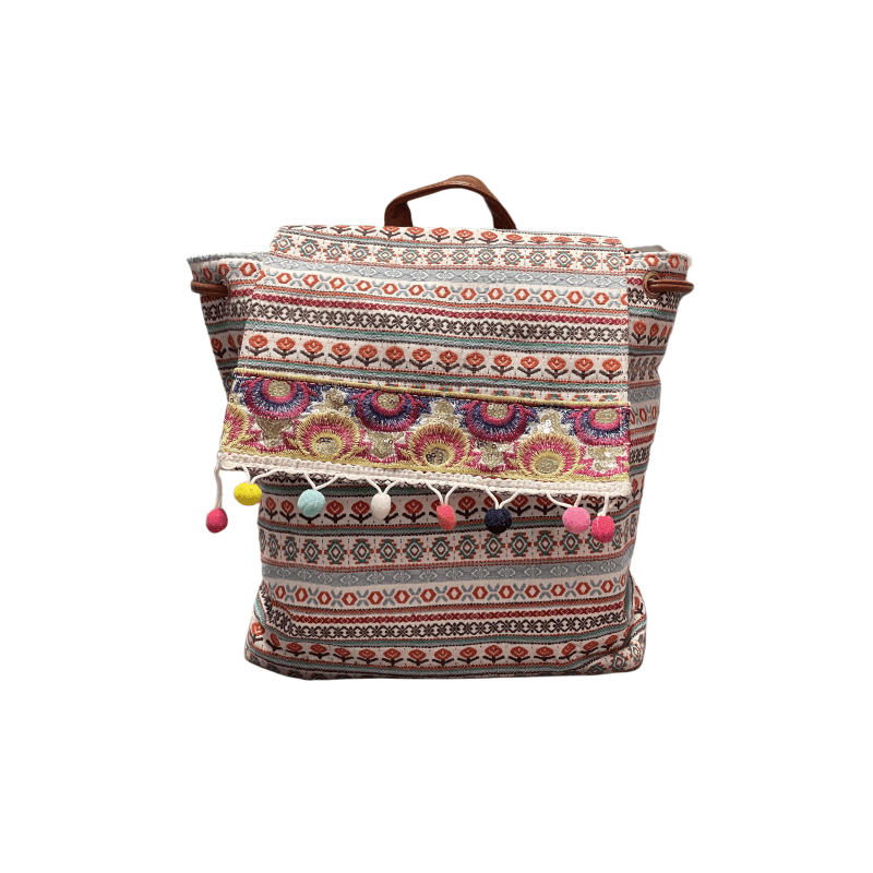 Geometric Pattern Vintage Backpack for Women's Travel