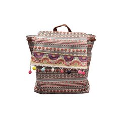 Geometric Pattern Vintage Backpack for Women's Travel