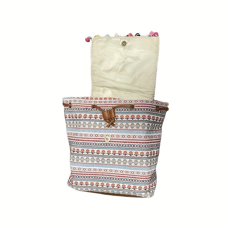 Geometric Pattern Vintage Backpack for Women's Travel