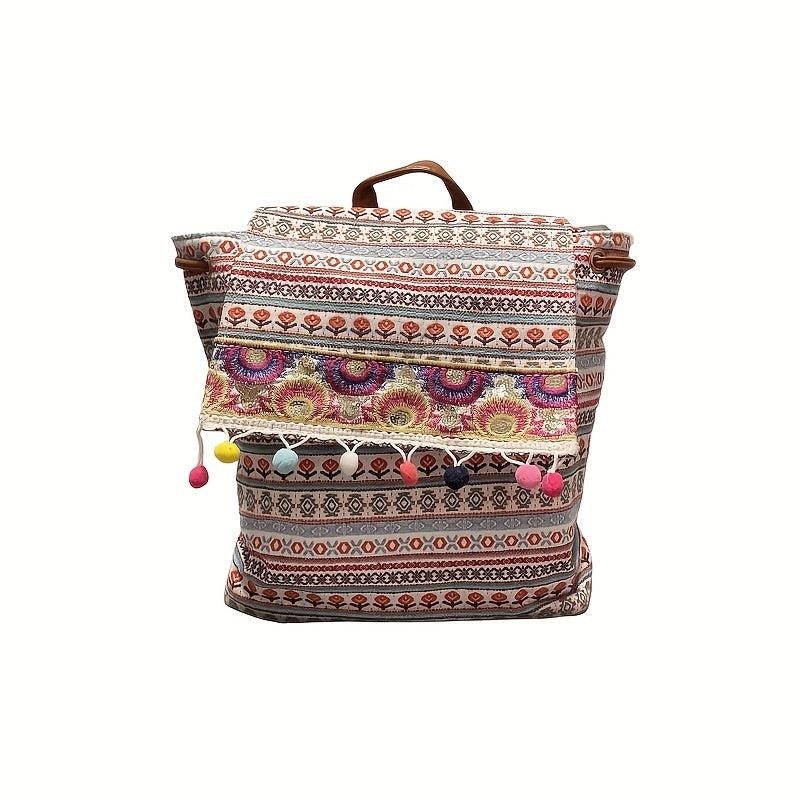 Geometric Pattern Vintage Backpack for Women's Travel