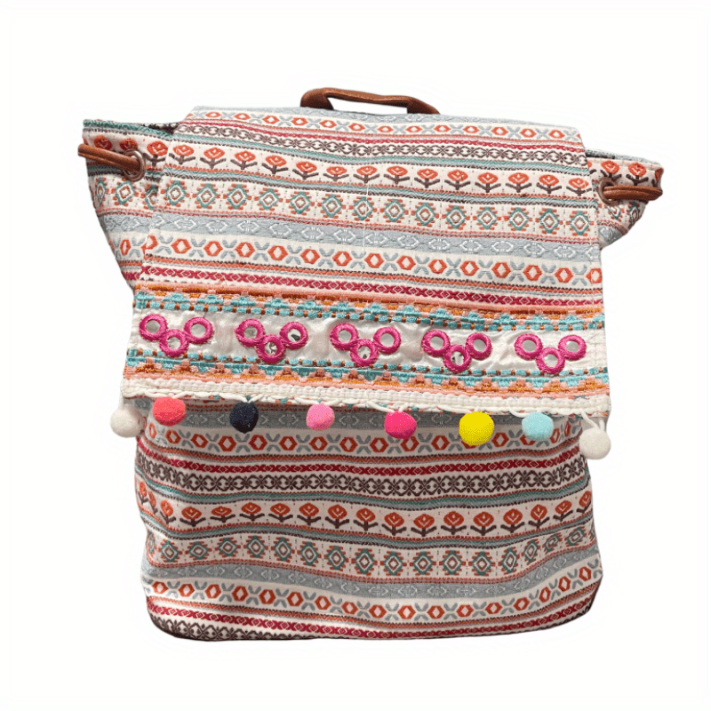 Geometric Pattern Vintage Backpack for Women's Travel