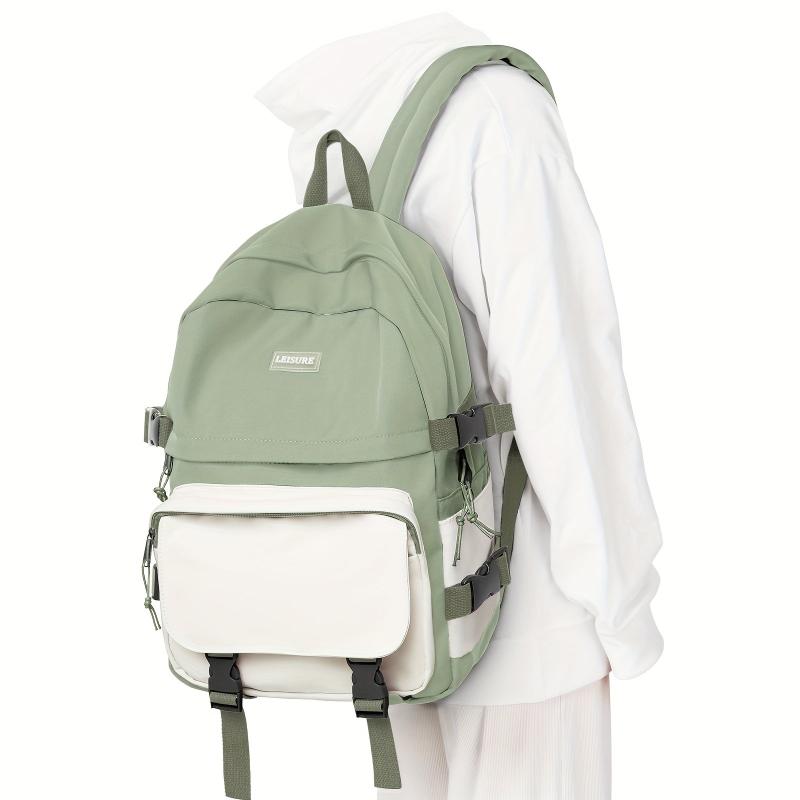 Large Colorblock Zipper Backpack For School