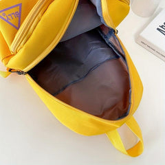 Mini Contrast Canvas Backpack Kindergarten Lightweight Schoolbag