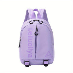 Mini Contrast Canvas Backpack Kindergarten Lightweight Schoolbag