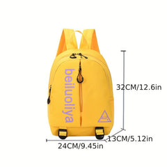 Mini Contrast Canvas Backpack Kindergarten Lightweight Schoolbag