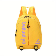 Mini Contrast Canvas Backpack Kindergarten Lightweight Schoolbag