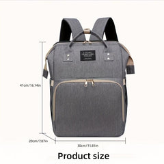 Portable Diaper Bag Large Capacity Nylon Backpack Women's Casual School Bag