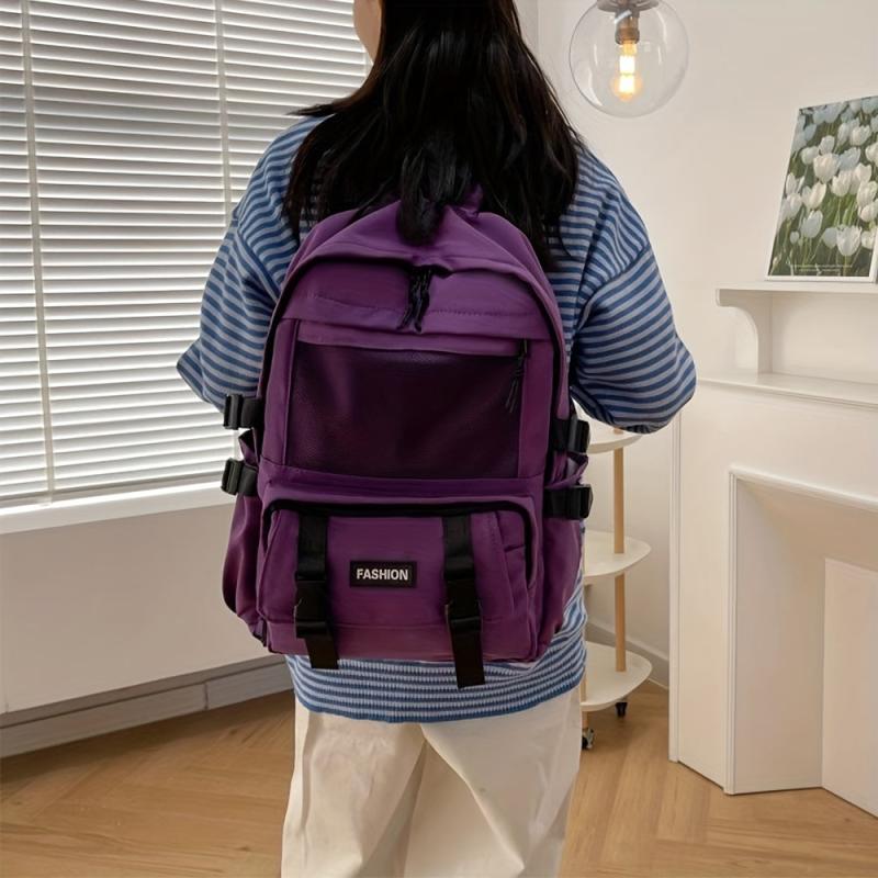 Large Capacity Laptop Backpack Heavy Duty Preppy Daypack Lightweight