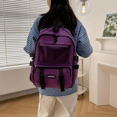 Large Capacity Laptop Backpack Heavy Duty Preppy Daypack Lightweight
