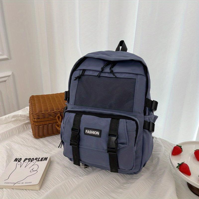 Large Capacity Laptop Backpack Heavy Duty Preppy Daypack Lightweight