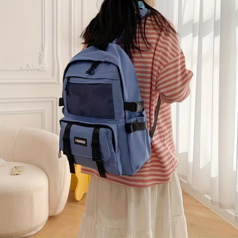 Large Capacity Laptop Backpack Heavy Duty Preppy Daypack Lightweight