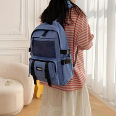 Large Capacity Laptop Backpack Heavy Duty Preppy Daypack Lightweight