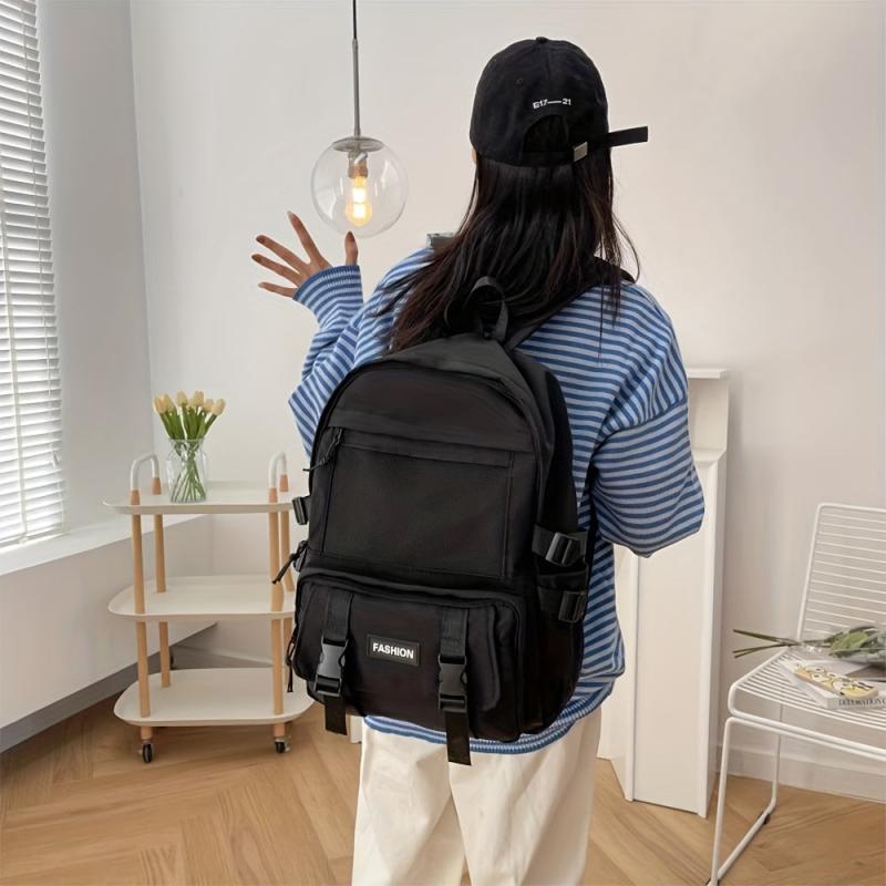 Large Capacity Laptop Backpack Heavy Duty Preppy Daypack Lightweight